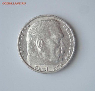 3 РЕЙХ, 5 RM 1937 "А", Гинденбург со свастикой, до 06.09 - 2.JPG