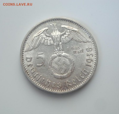 3 РЕЙХ, 5 RM 1938 "А", Гинденбург со свастикой, до 06.09 - 1.JPG