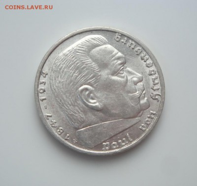 3 РЕЙХ, 5 RM 1938 "А", Гинденбург со свастикой, до 06.09 - 2.JPG