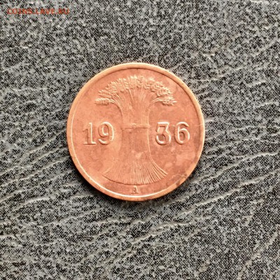 Германия 1 пфенниг 1936 года. До 22:00 07.09.19 - C1A5321D-CBC4-4B30-8E88-A0D873A690AE