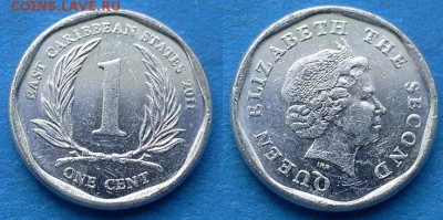 С рубля - Восточные Карибы 1 цент 2011 года до 7.09 - Восточные Карибы 1 цент, 2011