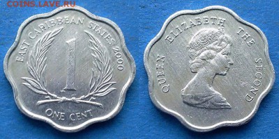 С рубля - Восточные Карибы 1 цент 2000 года до 7.09 - Восточные Карибы 1 цент, 2000