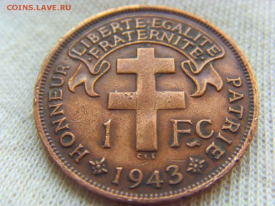 Французский Мадагаскар 1 франк 1943 г. Петух до 06.09.19г. - SDC14729.JPG