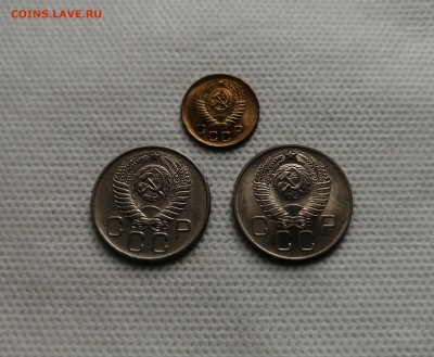 1коп, 20коп 1956, 20коп 1957 UNC до 06.09.2019 22:00 мск - 1a