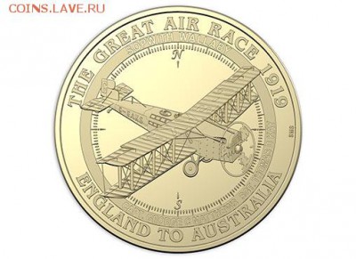 НОВОСТИ - 10164_D_Reverse of the 2019 $1 Centenary of The Great Air Race_Eight Coin Collection Sopwith Wallaby Uncirculated Coin_7