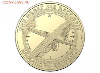 НОВОСТИ - 10164_D_Reverse of the 2019 $1 Centenary of The Great Air Race_Eight Coin Collection Blackburn kangaroo Uncirculated Coin_11