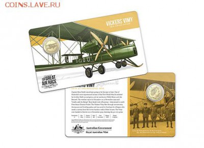 НОВОСТИ - 10164_D_Packaging of the 2019 $1 Centenary of The Great Air Race_Eight Coin Collection Vickers Vimy Uncirculated Coin_4