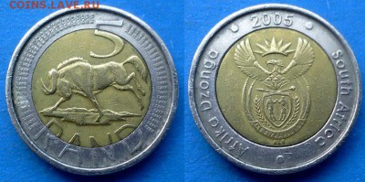 ЮАР - 5 рандов 2005 года (БИМ) до 9.09 - ЮАР 5 рандов, 2005