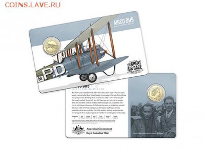 НОВОСТИ - 10164_D_Packaging of the 2019 $1 Centenary of The Great Air Race_Eight Coin Collection Airco DH9 Uncirculated Coin_6