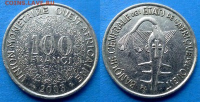 Западная Африка - 100 франков 2003 года до 9.09 - Западная Африка (BCEAO) 100 франков, 2003