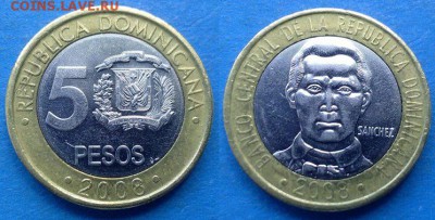Магнетик) до 9.09 - Доминикана 5 песо, 2008