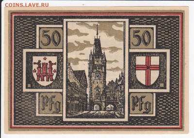 НОТГЕЛЬД - ФРАЙБУРГ 50 пфеннигов 1921 г. до 10.09 в 22:00 - м