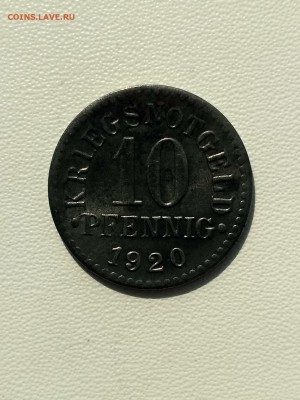 Брауншвейг,10 пфеннигов 1920г(нотгельд)до 7.09.2019г - IMG_20190904_102206_HDR