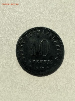 Aschaffenburg,10 пфеннигов 1917г(нотгельд)до 7.09.2019г - IMG_20190904_101916_HDR