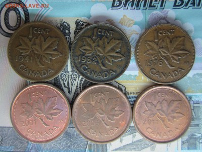 Канада, 1 цент, 6 штук, 1941, 52, 76, 2001, 03, 11. 09.09.19 - IMG_5290.JPG