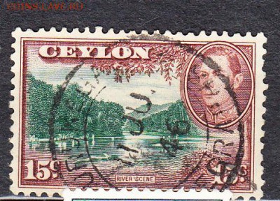 Колонии Цейлон 1938 1м 15ц до 09 09 - 11а