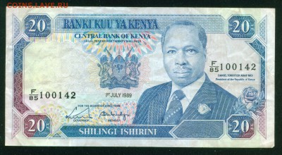 КЕНИЯ 20 шиллингов 1989г до 07.09.19г 22.00 МСК - 13