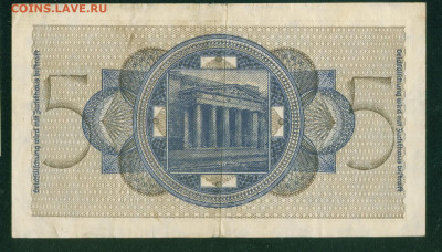 ГЕРМАНИЯ 5 рейхсмарок 1939-45гг до 08.09.19г 22.00 МСК - 6-