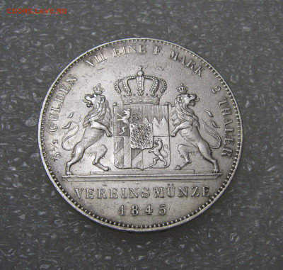 Бавария. Людвиг I. 2 ТАЛЕРА - 3½ ГУЛЬДЕНА 1845 года. - 2тлр1845 (4).JPG