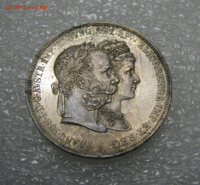 Австрия. 2 ФЛОРИНА 1879. Франц Иосиф I. Свадьба.	Unc. - 2йфлорин.JPG