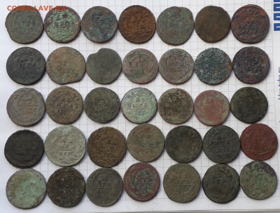 Лот денга 1730-54 35 штук до 10-09-2019 до 22-00 по Москве - Денга 35 Р