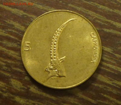 СЛОВЕНИЯ - 5т. Каменный козел до 13.09, 22.00 - Словения 5 т 1994 Винторогий баран_1