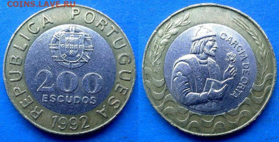 С рубля - Португалия 200 эскудо 1992 года (БИМ) до 13.09 - Португалия 200 эскудо 1992