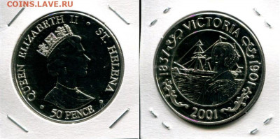 Св.Елена 50п разные по ФИКСу до 11.09.19 22-00 мск - St.Helena 50p 2001 100QV