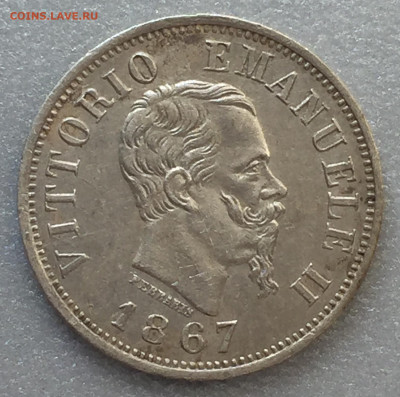 Итальянское королевство. 50 сентесими 1867 - E984FAAD-EC35-48C5-9C2A-28E906CF9226