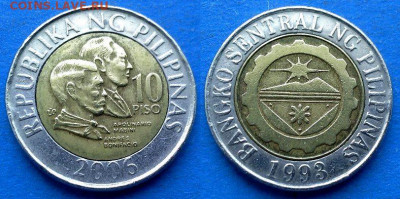 С рубля - Филиппины 10 писо 2006 года (БИМ) до 13.09 - Филиппины 10 писо 2006