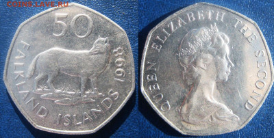 Фолклендские острова 50 пенсов 1998г До 09-09 В 22-00МСК - фол50