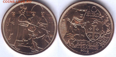 План выпуска монет Австрии на 2019 год - AT 2019 10 Euro