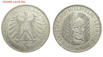 ФРГ. 5 марок 1966 г. Лейбниц. До 12.09.19. - DSH_3182.JPG