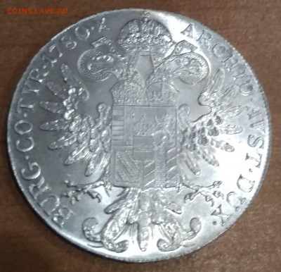 Ag Талер Марии-Терезии 1780Х до 13.09.19 в 22.00мск (Б648) - IMG_20190908_222642