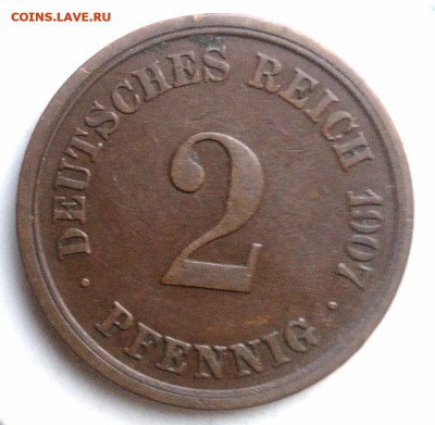2 пфеннига 1907 года до 13.09.2019 - IMG_20190812_193508