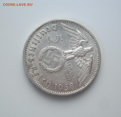 3 РЕЙХ, 5 RM 1938 "А", Гинденбург со свастикой, до 15.09 - 1(1).JPG