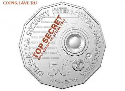 НОВОСТИ - 10240_D_Reverse of the 2019 50c 70th Anniversary of ASIO Uncirculated Top Secret Coin_1