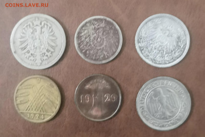 Германская им.1889-1935гг, 6 монет, до 13.09.19г. 22:00 мск. - Грмания до ВОВ а
