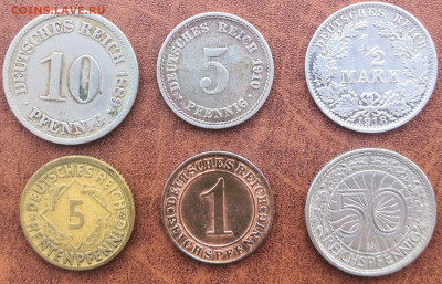 Германская им.1889-1935гг, 6 монет, до 13.09.19г. 22:00 мск. - Германия до ВОВ р1