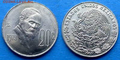 Мексика - 20 сентаво 1979 года до 17.09 - Мексика 20 сентаво 1979