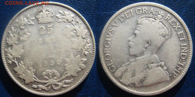 Канада 25 центов 1930 г до 13-09 В 22-00МСК - канада 30г
