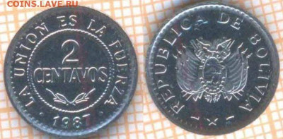 Боливия 2 сентаво 1987 г., до 17.09.2019 г. 22.00 по Москве - Боливия 2 сентаво 1987  6796