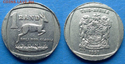 ЮАР - 1 ранд 1997 года до 19.09 - ЮАР 1 ранд, 1997