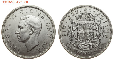 Великобритания. 1 крона 1937 г. Георг VI. До 19.09.19. - Р39.JPG
