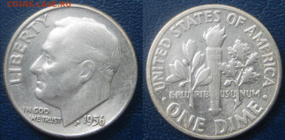 ТОЛЬКО СУТКИ США 1 дайм 1956 г До 15-09 В 22-00МСК - сша54г