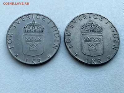 ШВЕЦИЯ,1 крона 1980г+ 1 крона 1981г до 17.09.2019г - IMG_20190915_154006_HDR