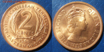 Брит Карибские Территории 2 цента 1965 До  17-09 в 22-00мск - кариб 2 ц