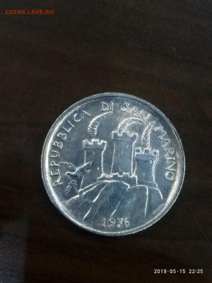 Сан-Марино 500 Лир 1976г. до 19.09.19г. в 22.00 мск - P90515-222504