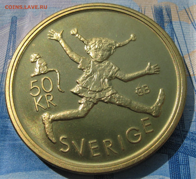 ШВЕЦИЯ 50 крон 2002. Астрид Линдгрен 95. ПРЕДПРОДАЖНАЯ. - 018.JPG