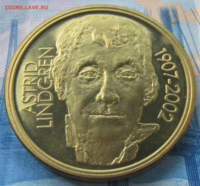 ШВЕЦИЯ 50 крон 2002. Астрид Линдгрен 95. ПРЕДПРОДАЖНАЯ. - 022.JPG
